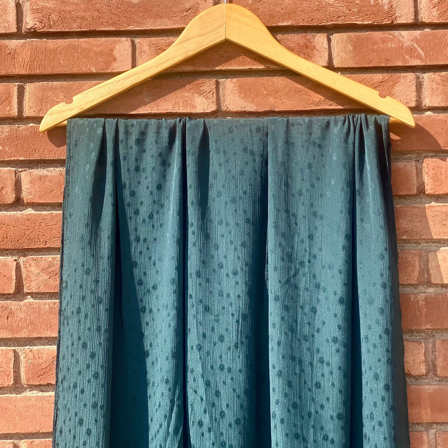 Teal Green Printed Silk PS-25-01