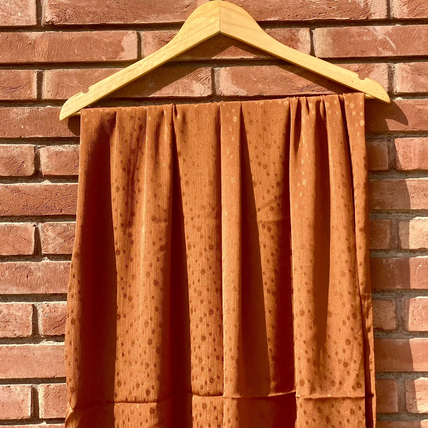 Tawny Orange Printed Silk PS-25-07