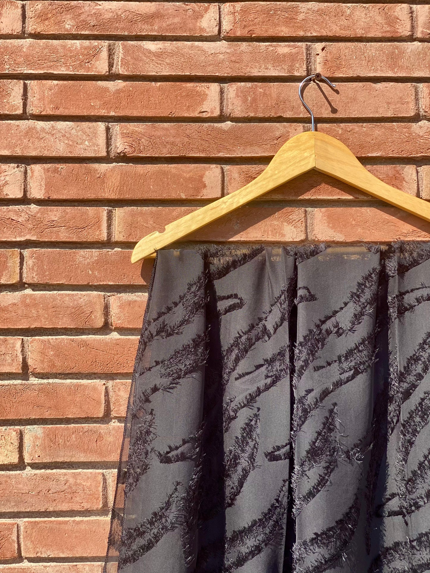 Black Feathered Georgette FG-25-03