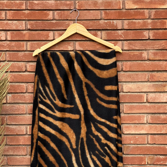 Tiger Printed Angora Wool  Shawl TS-25-004