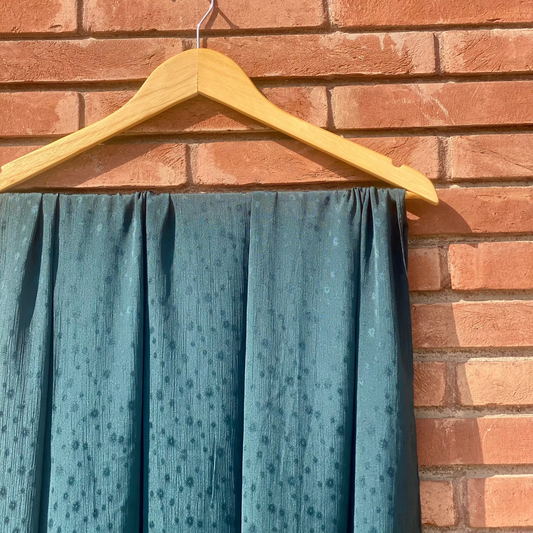 Teal Green Printed Silk PS-25-01