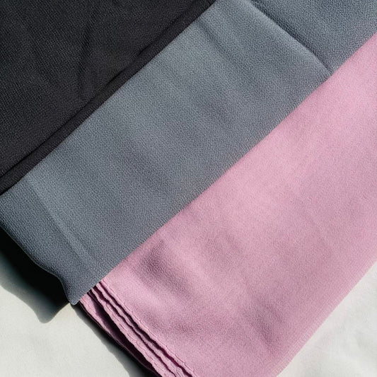 Bundle of 3-Plain Georgette