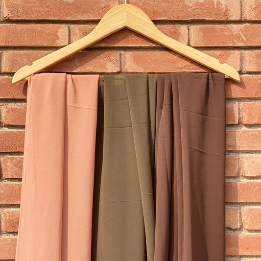 Bundle of 3-Plain Georgette