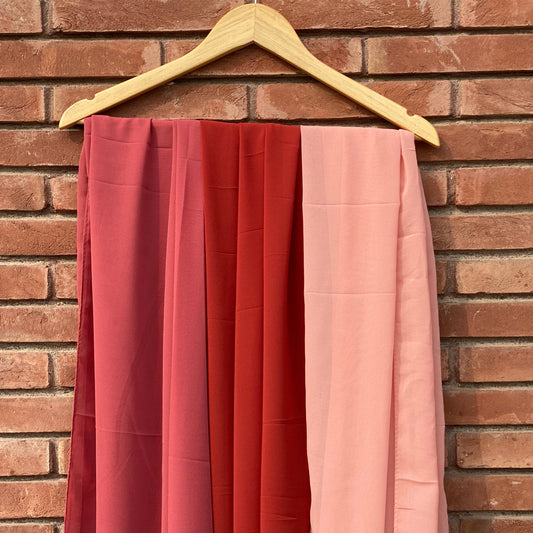 Bundle of 3-Plain Georgette