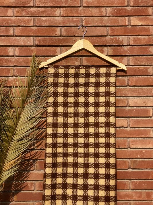 Brown Checkered Design Scarf BD-25-001