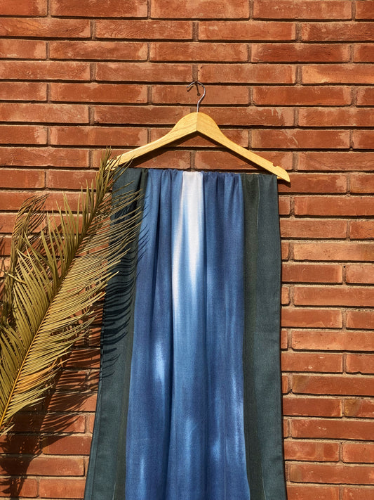 Blue Dyed Wool Scarf DB-25-001