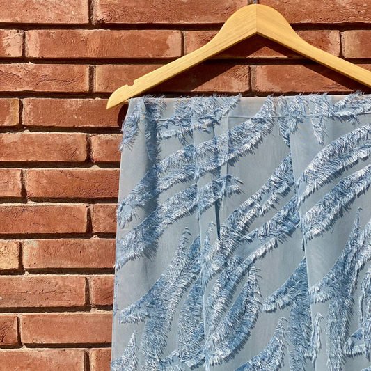 Sky Blue Feathered Georgette FG-25-12