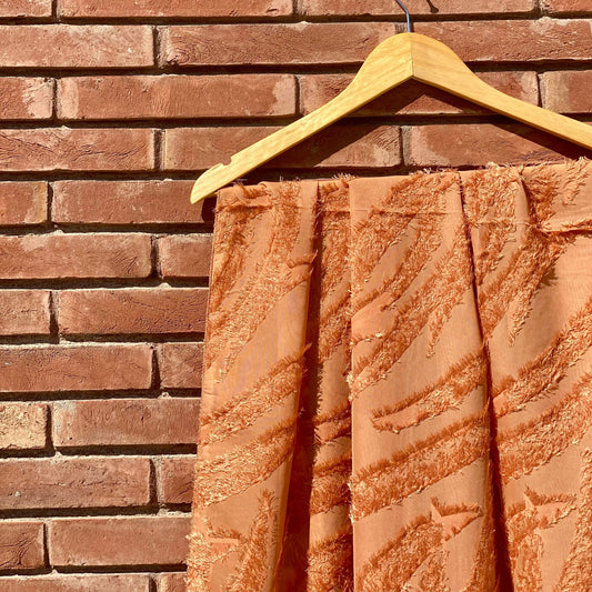 Pumpkin Orange Feathered Georgette FG-25-06