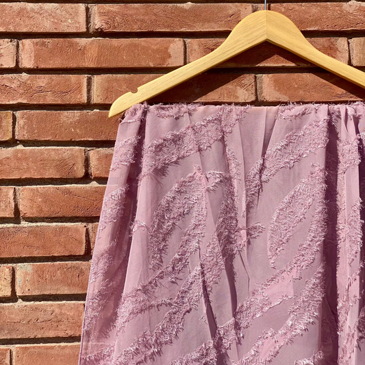 Mauve Feathered Georgette FG-25-07