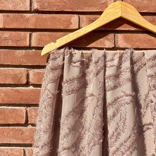 Almond Brown Feathered Georgette FG-25-11